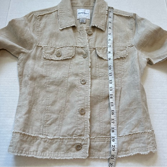 TOMMY BAHAMA Two Palms 100% Linen Raw Edge Jacket * SZ  XS - Picture 10 of 16